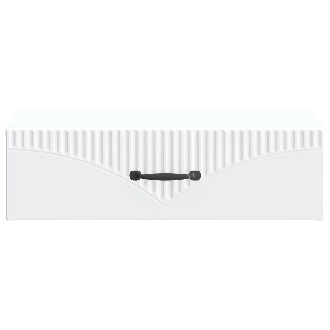 Væghængt Sideskab Hvid 59 x 34,5 x 17 cm Konstrueret træ