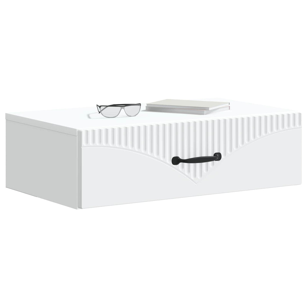 Væghængt Sideskab Hvid 59 x 34,5 x 17 cm Konstrueret træ