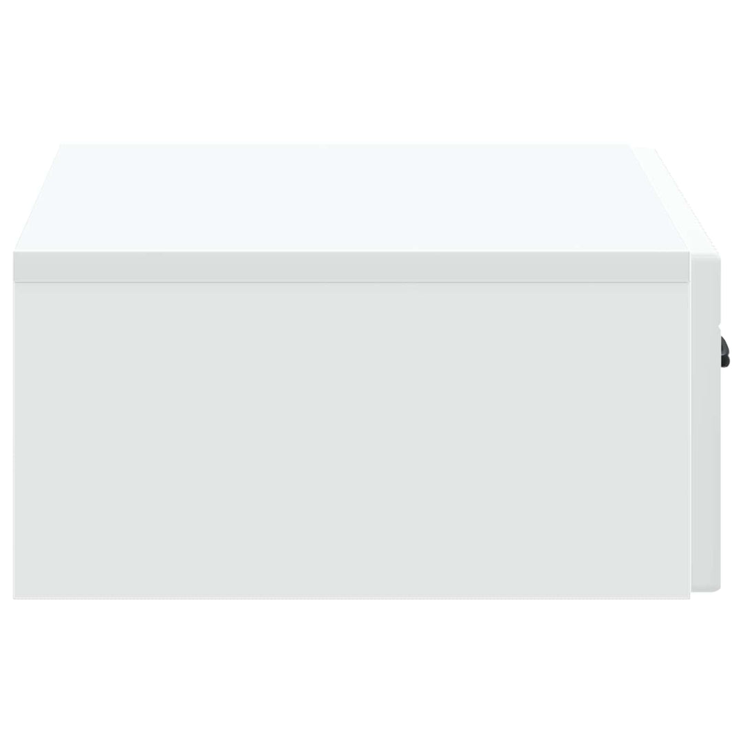 Væghængt Sideskab Hvid 59 x 34,5 x 17 cm Konstrueret træ