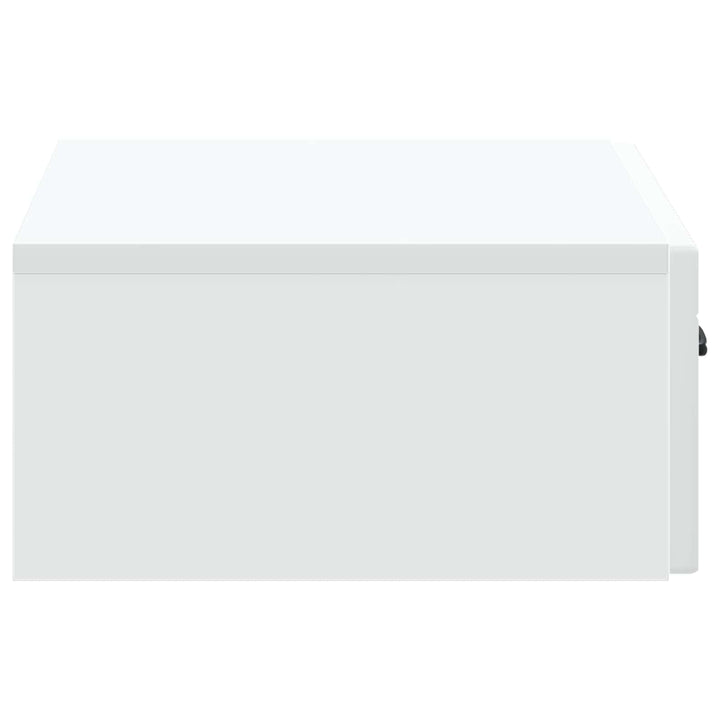 Væghængt Sideskab Hvid 59 x 34,5 x 17 cm Konstrueret træ