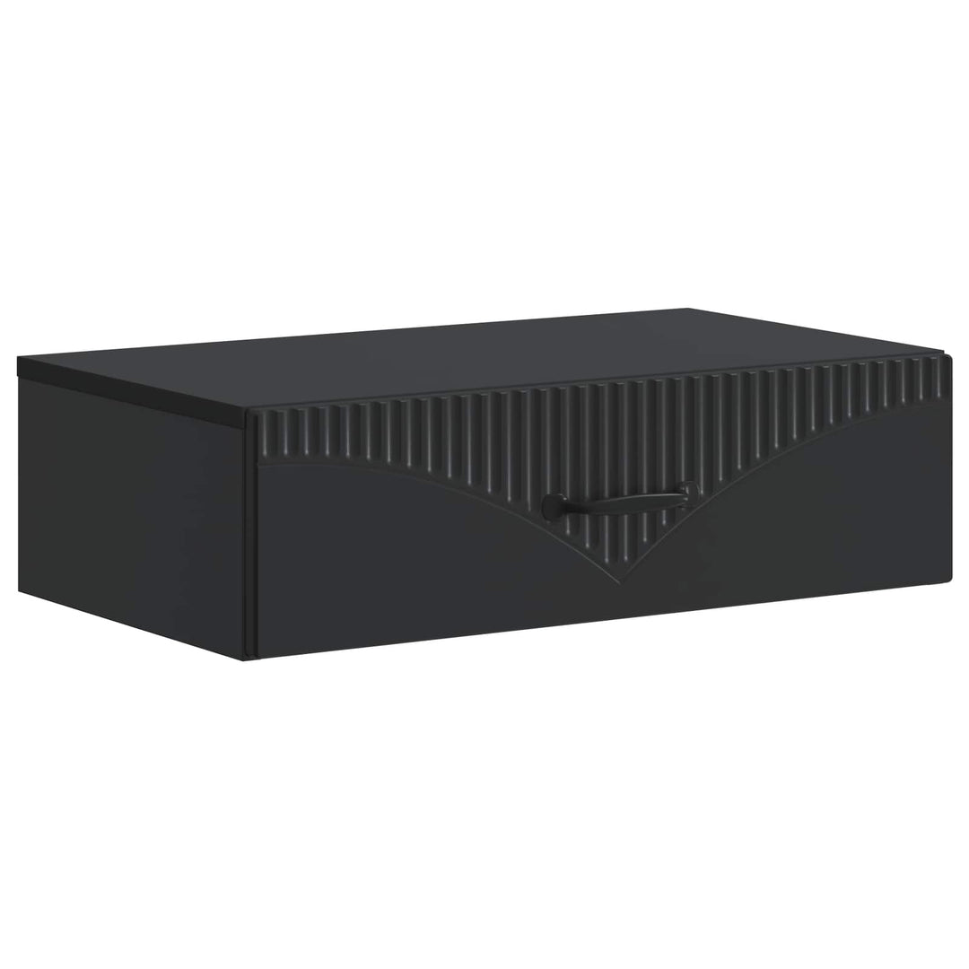 Væghængt Sideskab 59 x 34,5 x 17 cm Konstrueret træ Sort