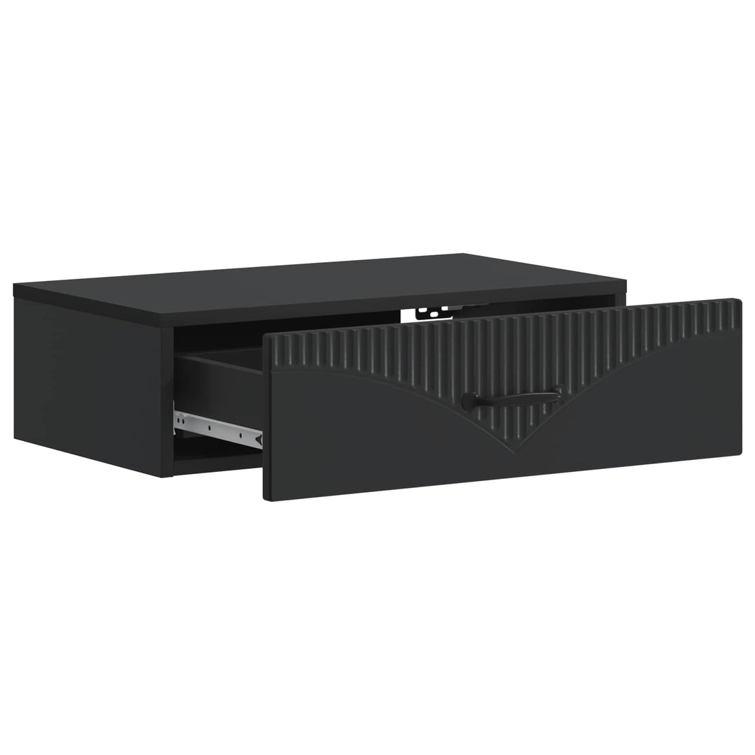 Væghængt Sideskab 59 x 34,5 x 17 cm Konstrueret træ Sort