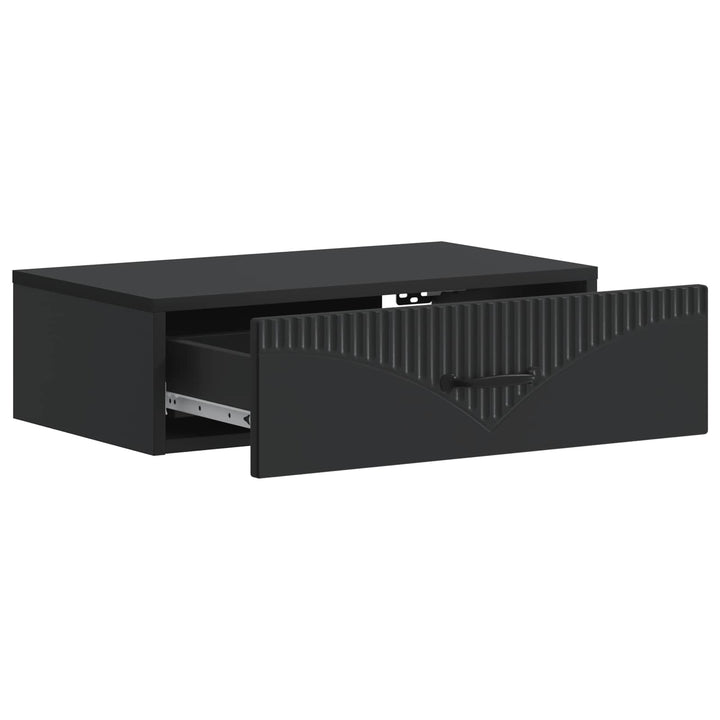 Væghængt Sideskab 59 x 34,5 x 17 cm Konstrueret træ Sort