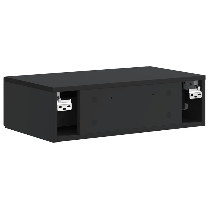 Væghængt Sideskab 59 x 34,5 x 17 cm Konstrueret træ Sort