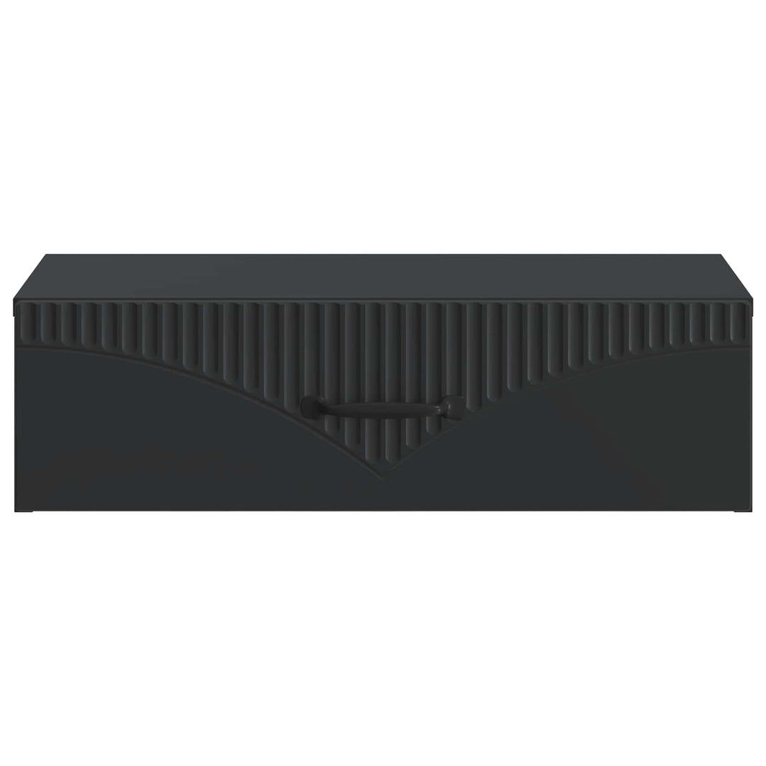 Væghængt Sideskab 59 x 34,5 x 17 cm Konstrueret træ Sort