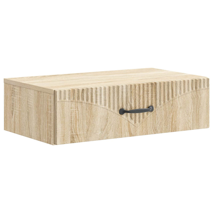 Væghængt Sideskab 59 x 34,5 x 17 cm Konstrueret træ Sonoma-eg