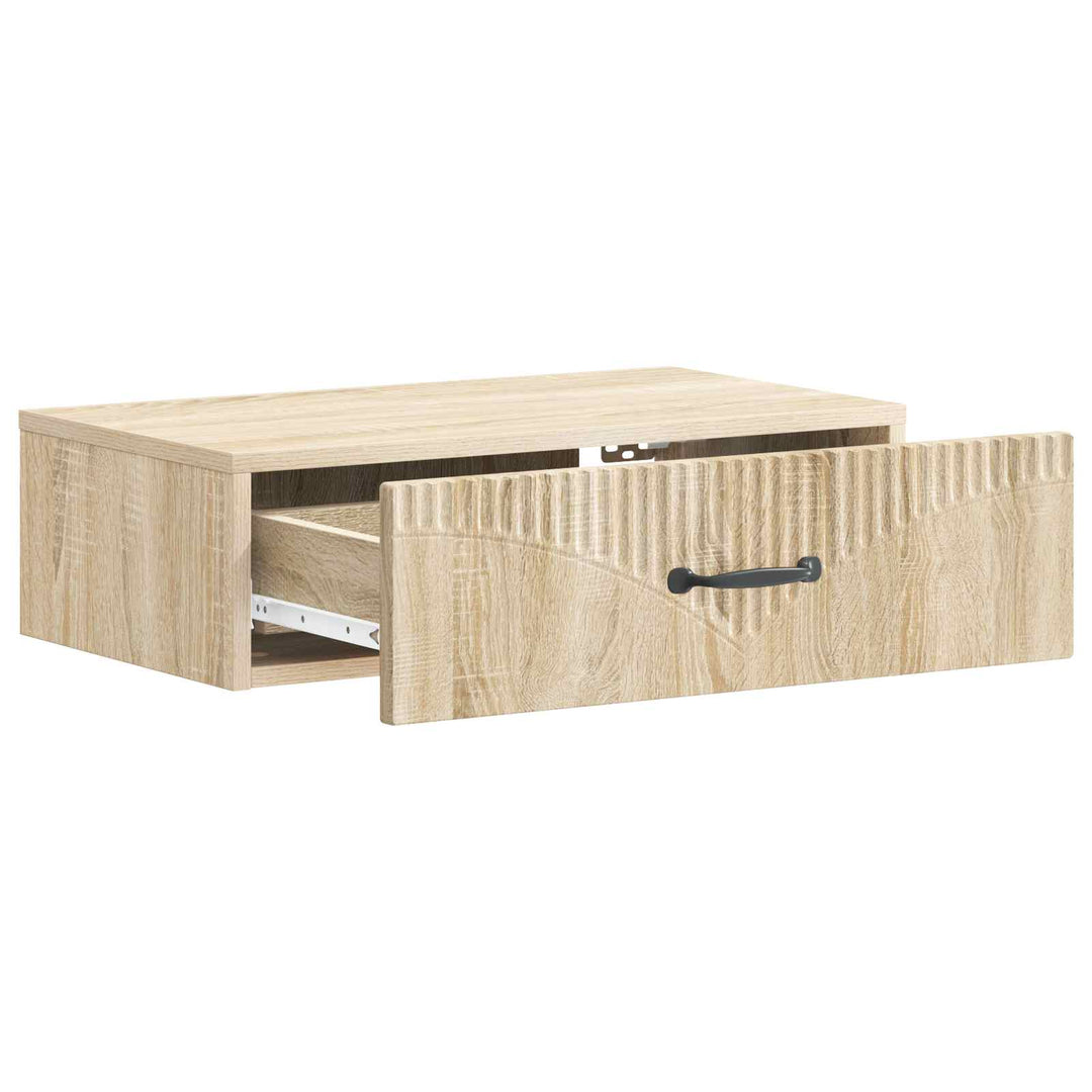 Væghængt Sideskab 59 x 34,5 x 17 cm Konstrueret træ Sonoma-eg