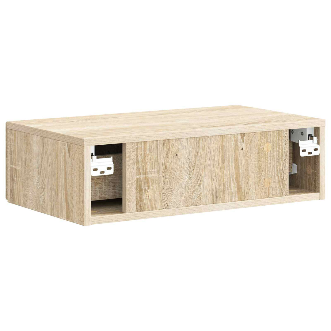 Væghængt Sideskab 59 x 34,5 x 17 cm Konstrueret træ Sonoma-eg