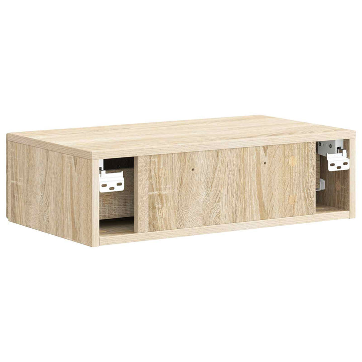 Væghængt Sideskab 59 x 34,5 x 17 cm Konstrueret træ Sonoma-eg