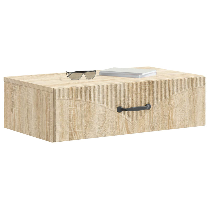 Væghængt Sideskab 59 x 34,5 x 17 cm Konstrueret træ Sonoma-eg