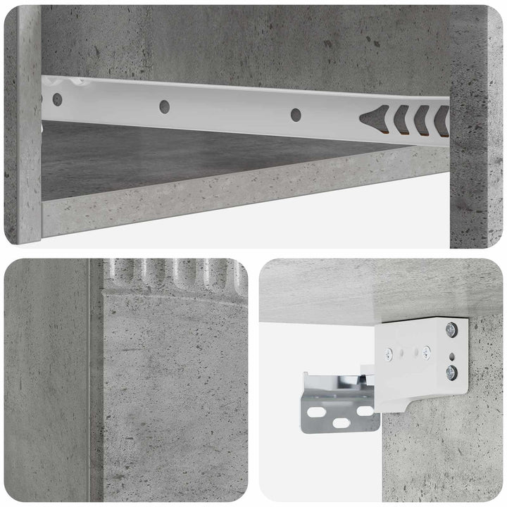 Væghængt Sideskab 59 x 34,5 x 17 cm Konstrueret træ Betongrå