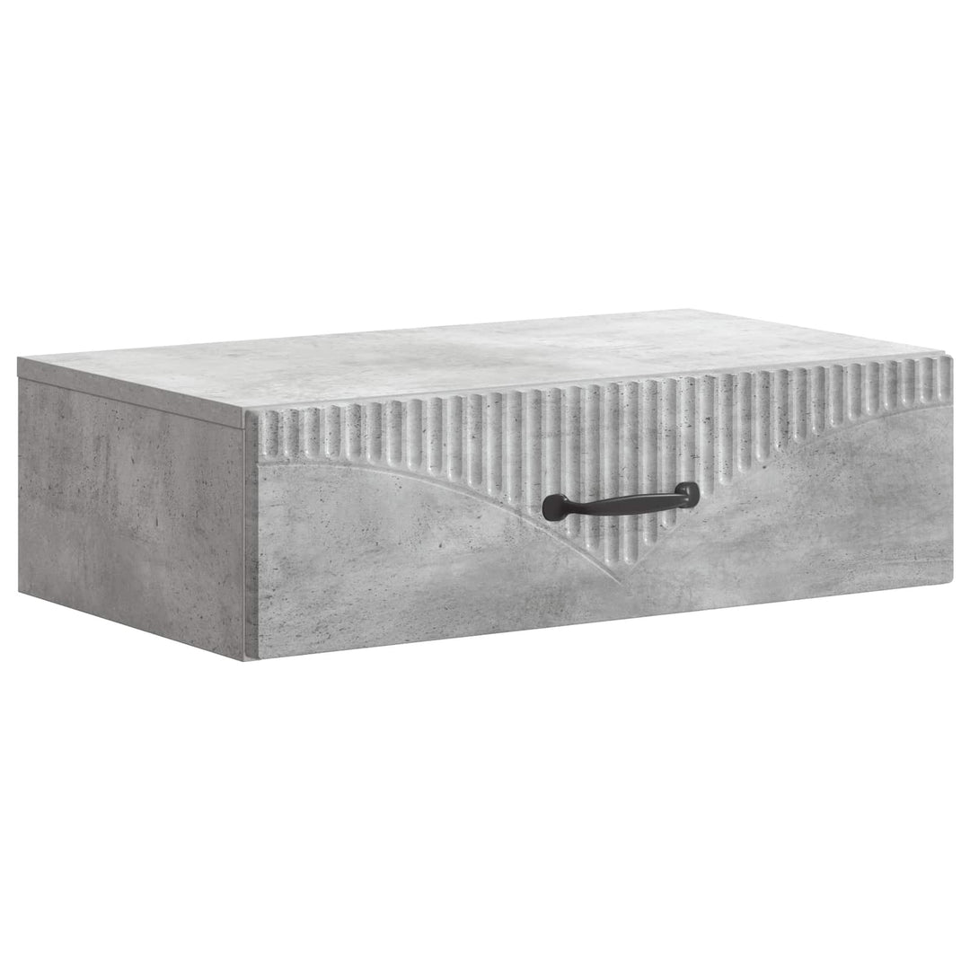 Væghængt Sideskab 59 x 34,5 x 17 cm Konstrueret træ Betongrå