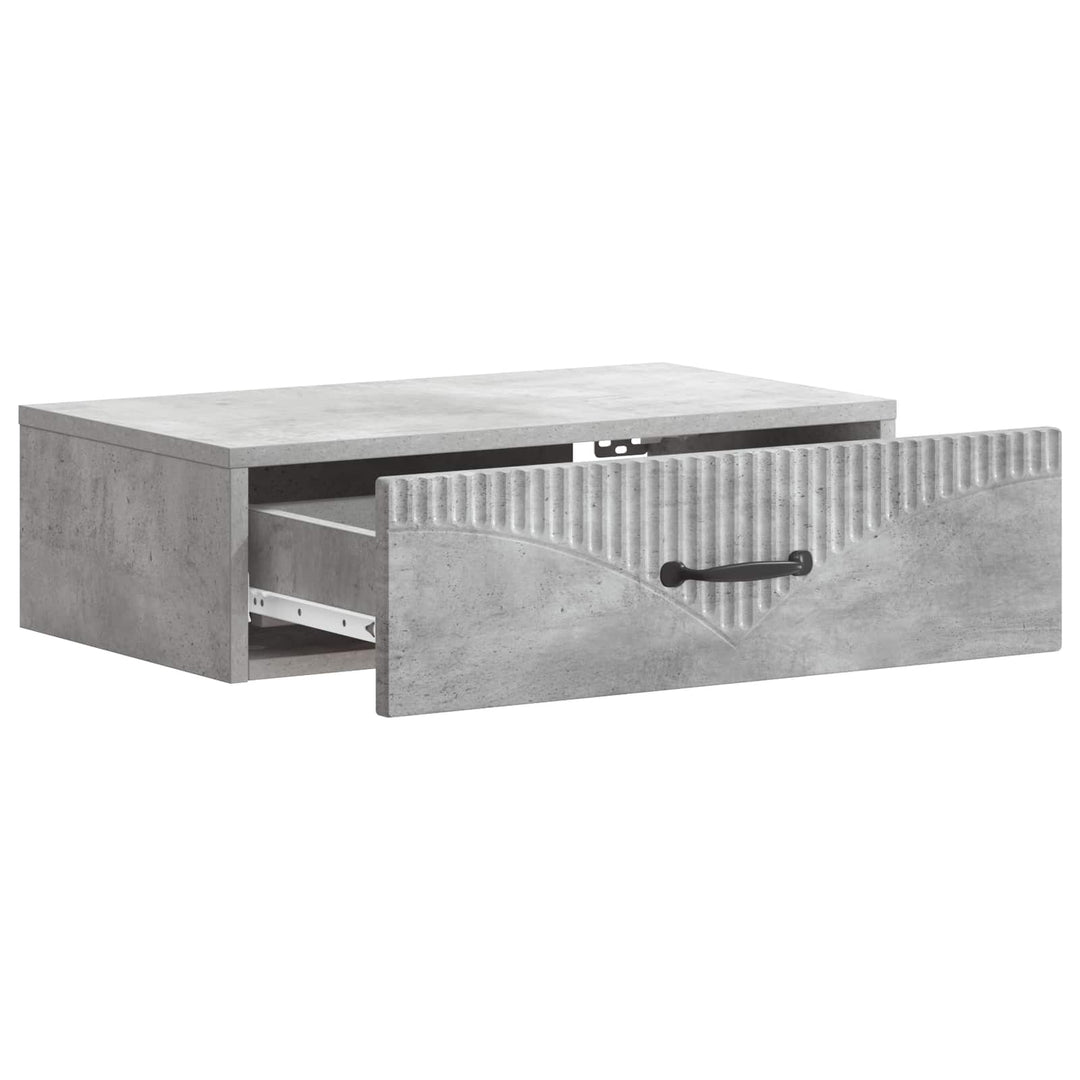 Væghængt Sideskab 59 x 34,5 x 17 cm Konstrueret træ Betongrå