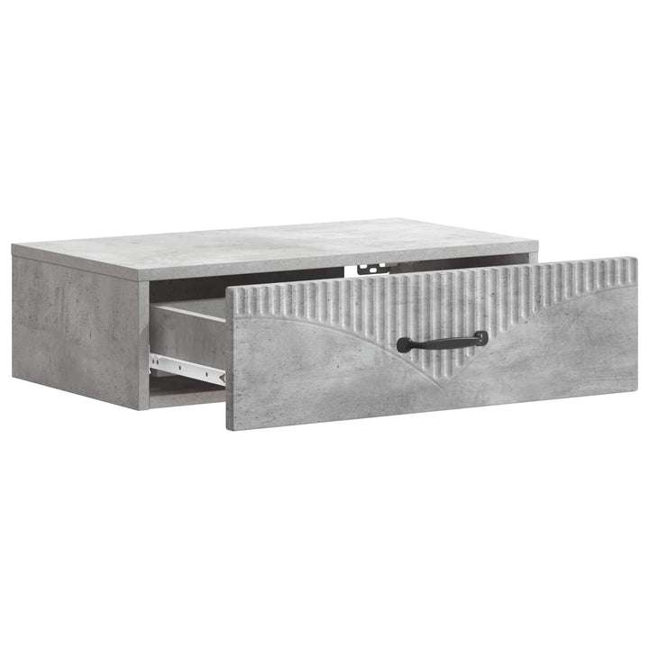 Væghængt Sideskab 59 x 34,5 x 17 cm Konstrueret træ Betongrå