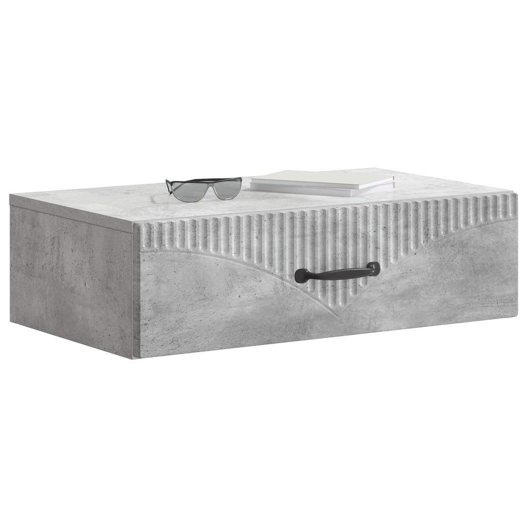 Væghængt Sideskab 59 x 34,5 x 17 cm Konstrueret træ Betongrå