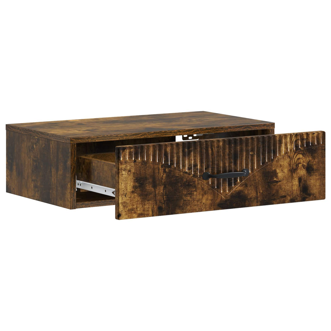 Væghængt Sideskab 59 x 34,5 x 17 cm Konstrueret træ Røget eg