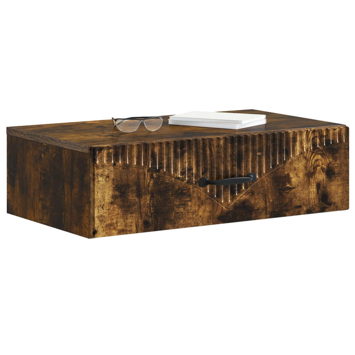 Væghængt Sideskab 59 x 34,5 x 17 cm Konstrueret træ Røget eg