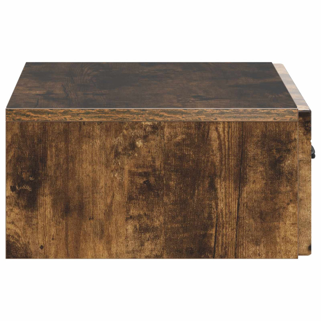 Væghængt Sideskab 59 x 34,5 x 17 cm Konstrueret træ Røget eg