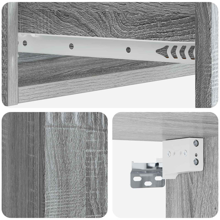 Væghængt Sideskab 59 x 34,5 x 17 cm Konstrueret træ