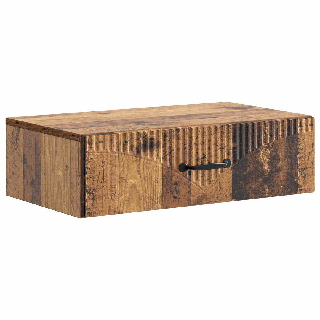 Væghængt Sideskab 59 x 34,5 x 17 cm Konstrueret træ Gammelt træ