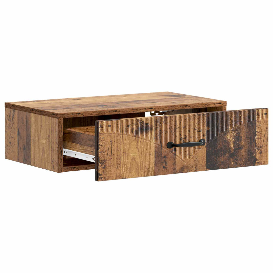 Væghængt Sideskab 59 x 34,5 x 17 cm Konstrueret træ Gammelt træ