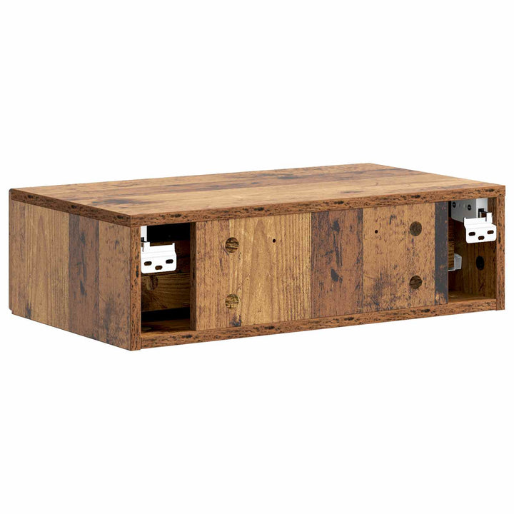 Væghængt Sideskab 59 x 34,5 x 17 cm Konstrueret træ Gammelt træ