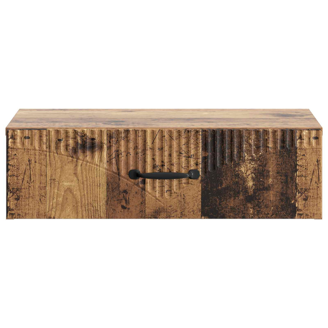 Væghængt Sideskab 59 x 34,5 x 17 cm Konstrueret træ Gammelt træ