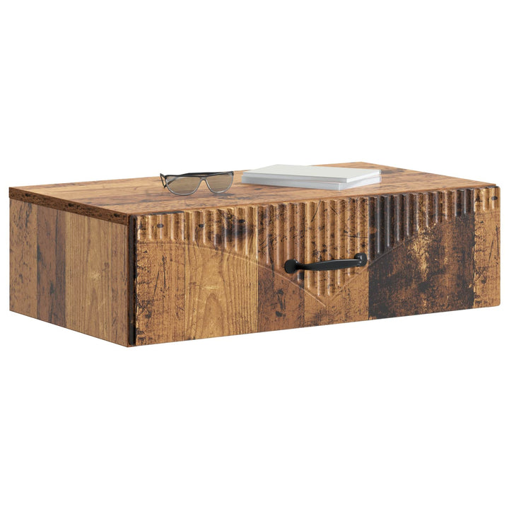 Væghængt Sideskab 59 x 34,5 x 17 cm Konstrueret træ Gammelt træ