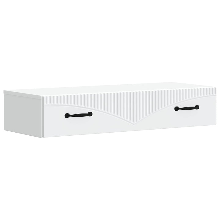 Væghængt Sideskab Hvid 87,5 x 34,5 x 17 cm Konstrueret træ