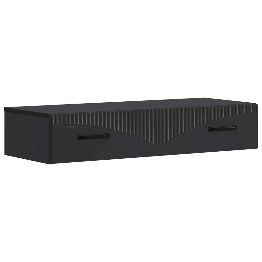 Væghængt Sideskab 87,5 x 34,5 x 17 cm Konstrueret træ Sort