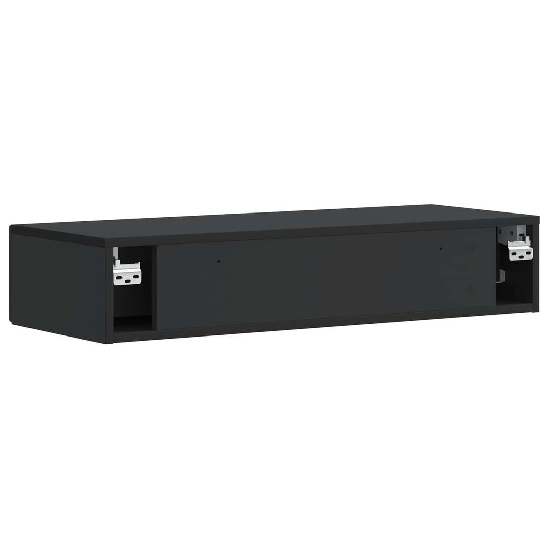 Væghængt Sideskab 87,5 x 34,5 x 17 cm Konstrueret træ Sort