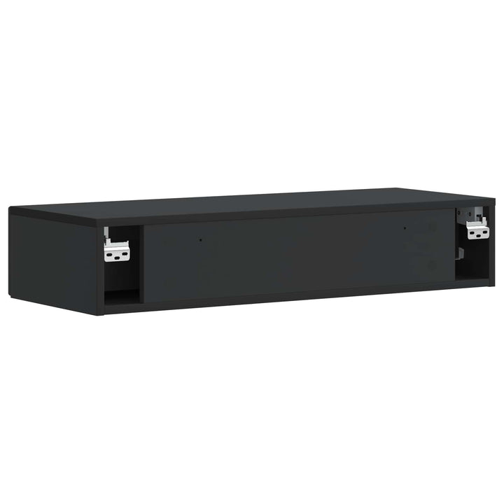 Væghængt Sideskab 87,5 x 34,5 x 17 cm Konstrueret træ Sort