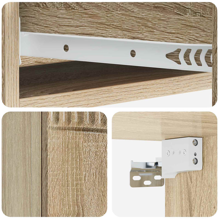 Væghængt Sideskab 87,5 x 34,5 x 17 cm Konstrueret træ Sonoma-eg