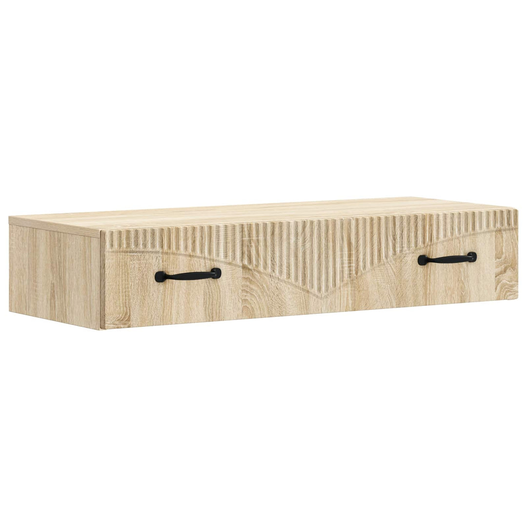 Væghængt Sideskab 87,5 x 34,5 x 17 cm Konstrueret træ Sonoma-eg