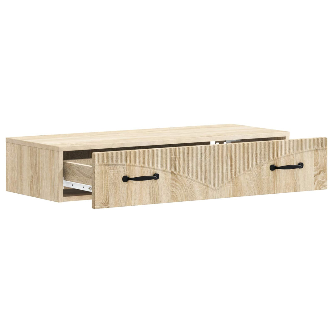 Væghængt Sideskab 87,5 x 34,5 x 17 cm Konstrueret træ Sonoma-eg