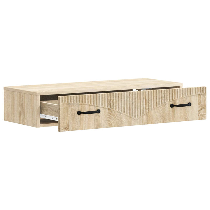 Væghængt Sideskab 87,5 x 34,5 x 17 cm Konstrueret træ Sonoma-eg