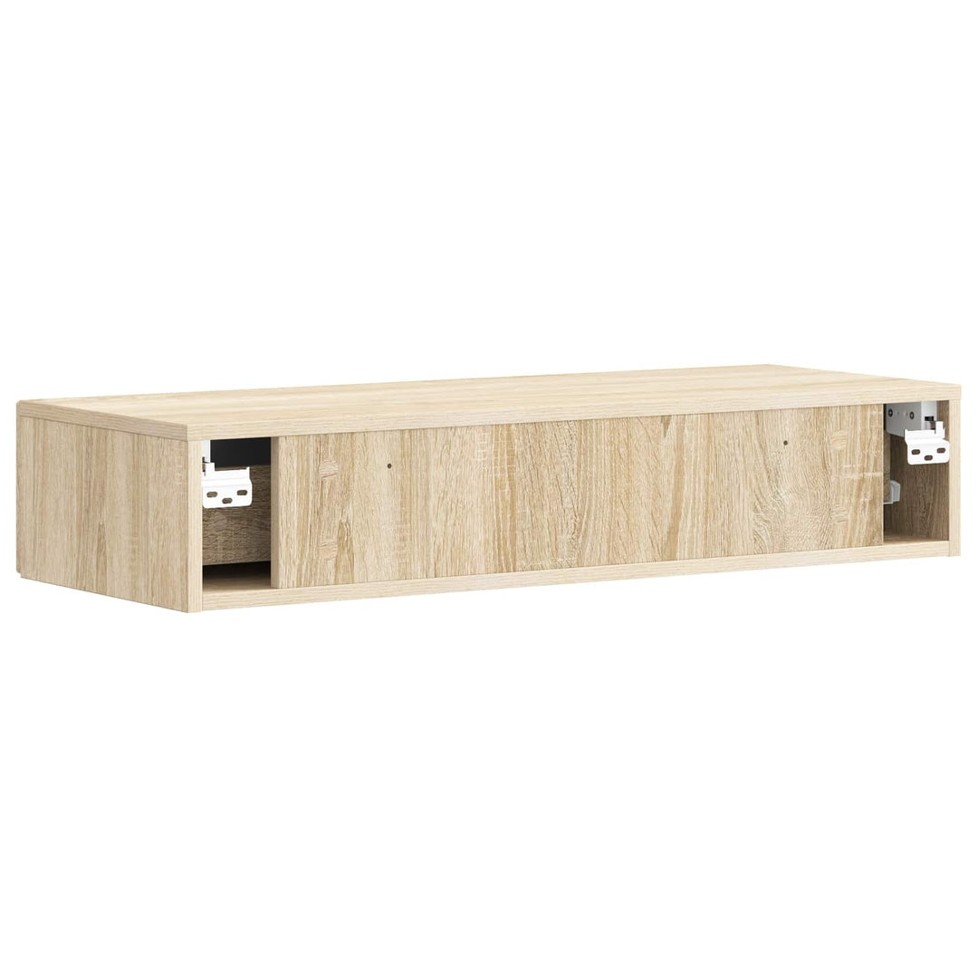 Væghængt Sideskab 87,5 x 34,5 x 17 cm Konstrueret træ Sonoma-eg