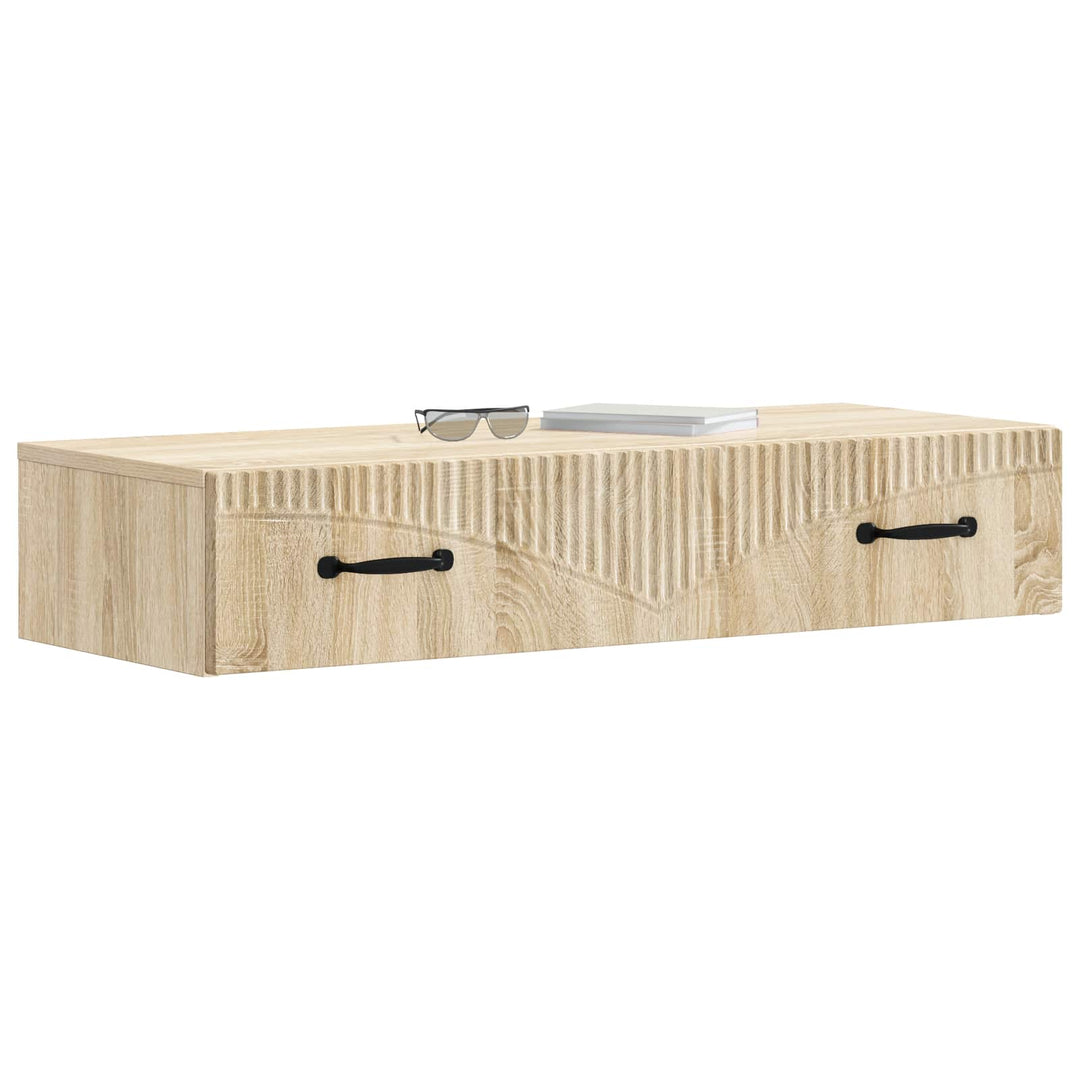 Væghængt Sideskab 87,5 x 34,5 x 17 cm Konstrueret træ Sonoma-eg