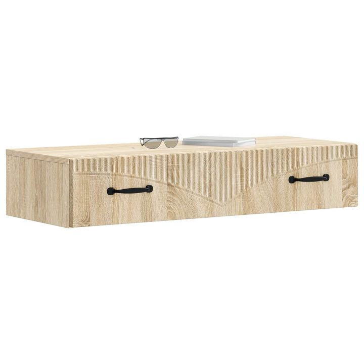 Væghængt Sideskab 87,5 x 34,5 x 17 cm Konstrueret træ Sonoma-eg