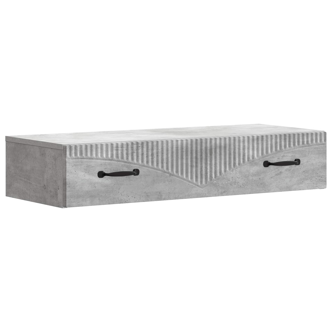 Væghængt Sideskab 87,5 x 34,5 x 17 cm Konstrueret træ Betongrå