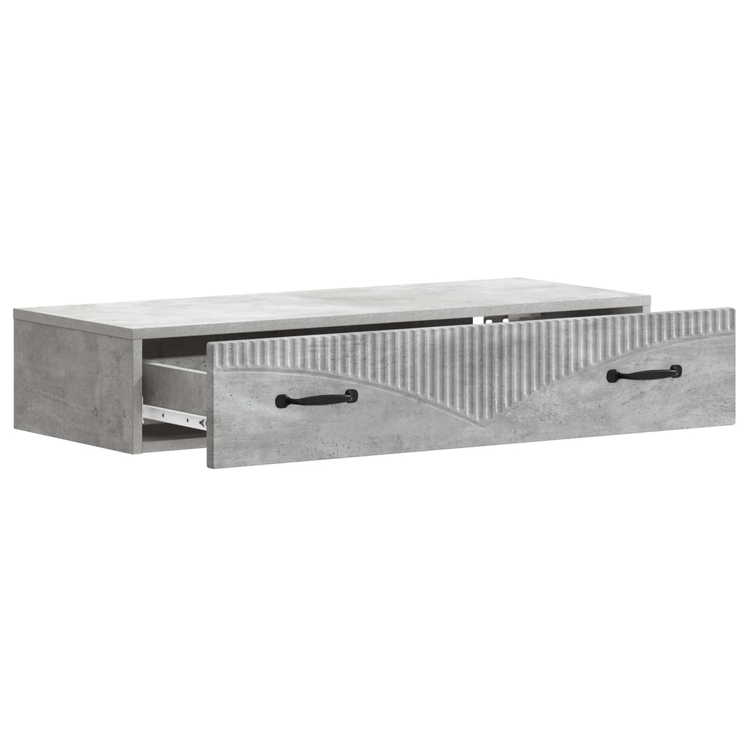 Væghængt Sideskab 87,5 x 34,5 x 17 cm Konstrueret træ Betongrå
