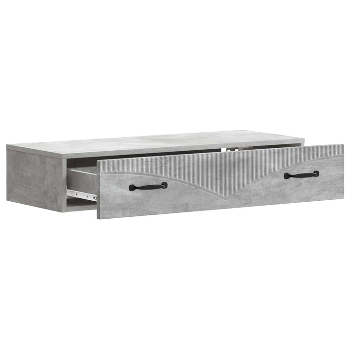 Væghængt Sideskab 87,5 x 34,5 x 17 cm Konstrueret træ Betongrå