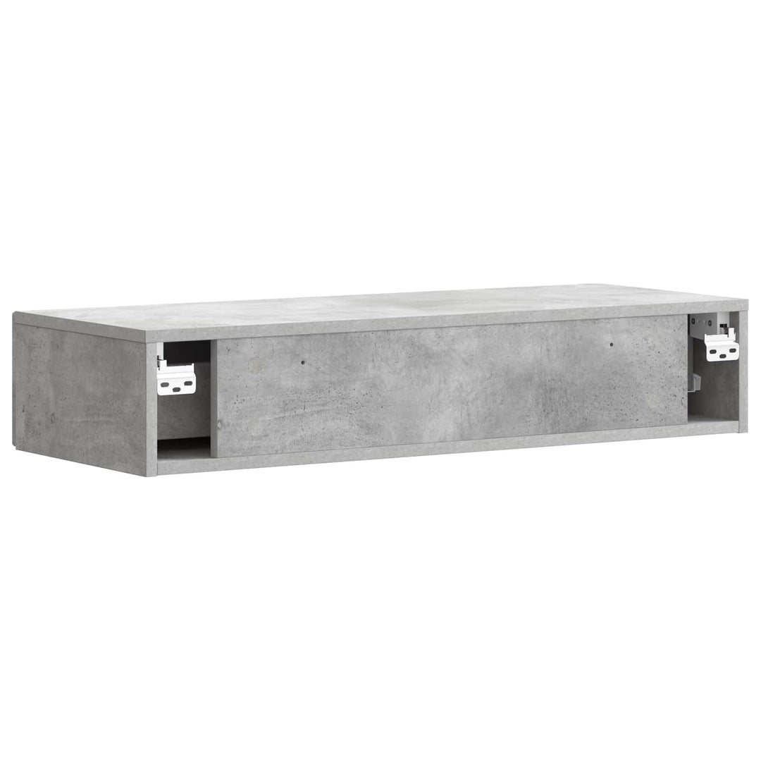 Væghængt Sideskab 87,5 x 34,5 x 17 cm Konstrueret træ Betongrå