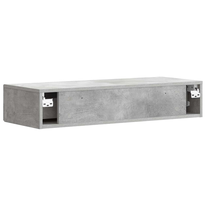 Væghængt Sideskab 87,5 x 34,5 x 17 cm Konstrueret træ Betongrå