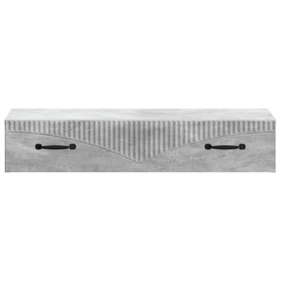 Væghængt Sideskab 87,5 x 34,5 x 17 cm Konstrueret træ Betongrå