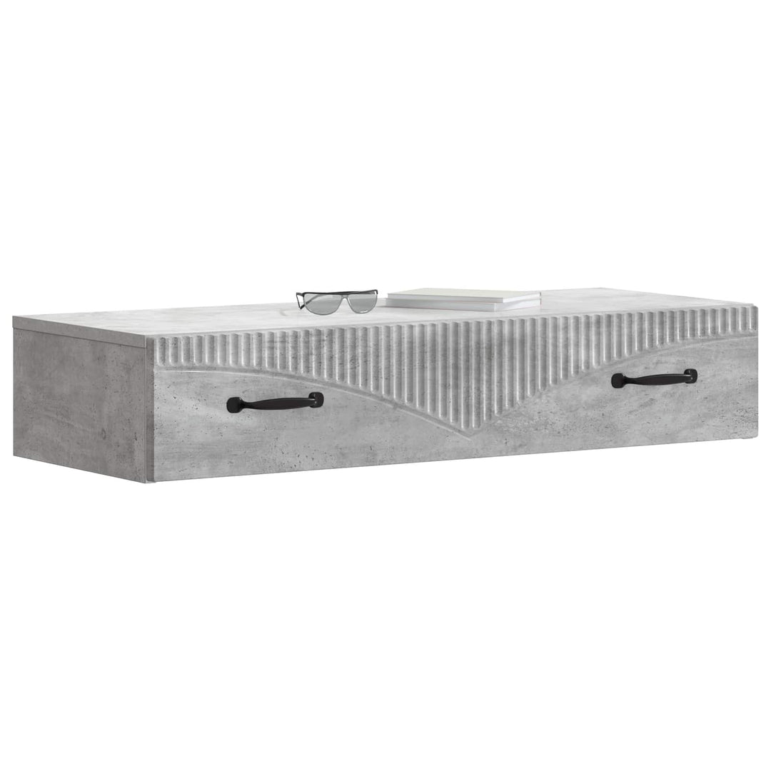 Væghængt Sideskab 87,5 x 34,5 x 17 cm Konstrueret træ Betongrå
