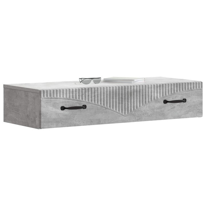 Væghængt Sideskab 87,5 x 34,5 x 17 cm Konstrueret træ Betongrå