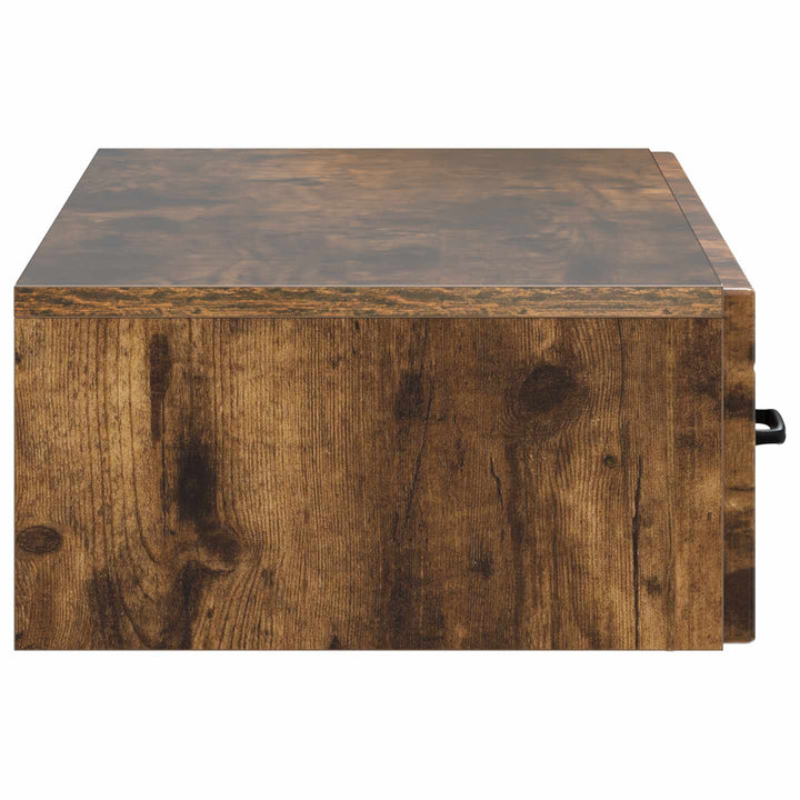 Væghængt Sideskab 87,5 x 34,5 x 17 cm Konstrueret træ Røget eg