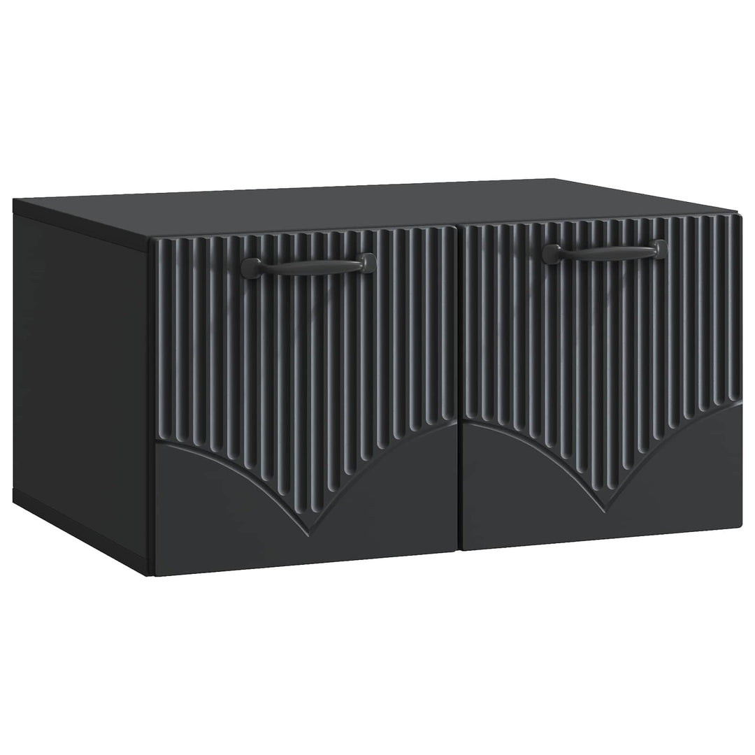 Væghængt TV-skab Sort 59,5 x 41 x 30 cm Konstrueret træ