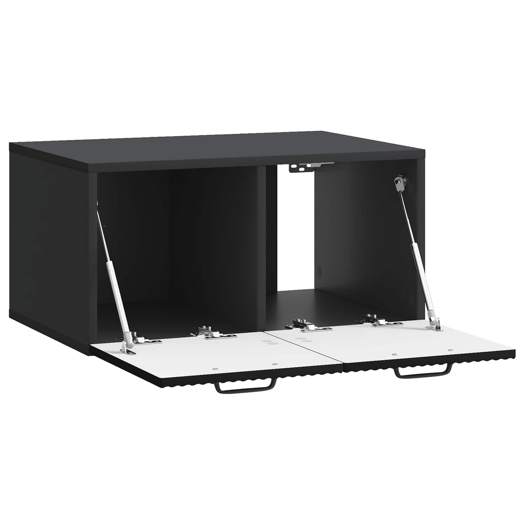 Væghængt TV-skab Sort 59,5 x 41 x 30 cm Konstrueret træ
